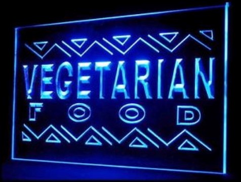 OPEN Vegetarian Restaurant Food LED Neon Sign